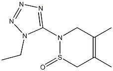 2-(1-Ethyl-1H-tetrazol-5-yl)-4,5-dimethyl-3,6-dihydro-2H-1,2-thiazine 1-oxide Struktur