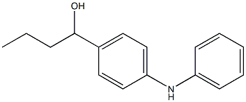 4-(1-ヒドロキシブチル)フェニルフェニルアミン 化学構造式