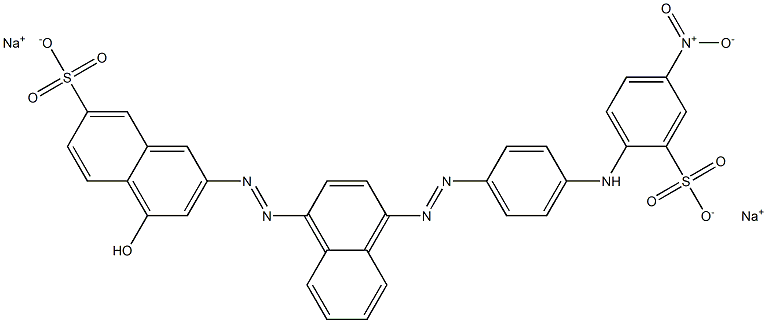 6-[[4-[[4-[(4-Nitro-2-sulfophenyl)amino]phenyl]azo]-1-naphtyl]azo]-8-hydroxy-3-naphthalenesulfonic acid disodium salt,,结构式