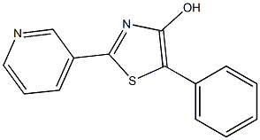 2-(3-ピリジニル)-5-フェニルチアゾール-4-オール 化学構造式