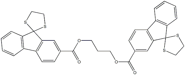 Bis[9,9-(ethylenebisthio)-9H-fluorene-2-carboxylic acid]1,3-propanediyl ester 结构式