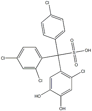 (4-Chlorophenyl)(2,4-dichlorophenyl)(6-chloro-3,4-dihydroxyphenyl)methanesulfonic acid