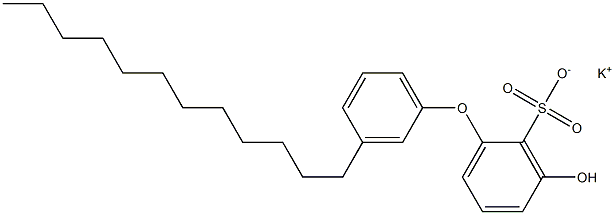 3'-ヒドロキシ-3-ドデシル[オキシビスベンゼン]-2-スルホン酸カリウム 化学構造式