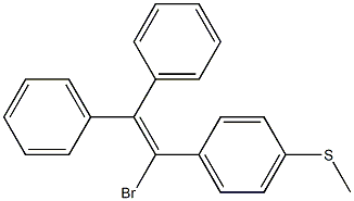 1-ブロモ-1-(4-メチルチオフェニル)-2,2-ジフェニルエテン 化学構造式