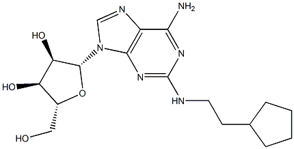 2-(2-Cyclopentylethylamino)adenosine Struktur