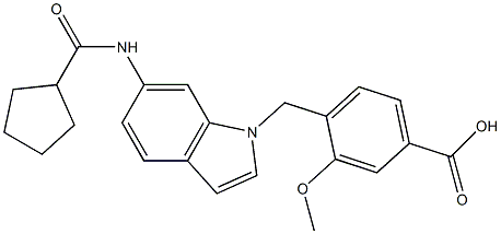 4-[6-[Cyclopentylcarbonylamino]-1H-indol-1-ylmethyl]-3-methoxybenzoic acid