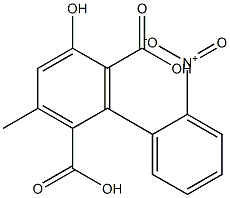 3-Methyl-5-hydroxy-2'-nitro-1,1'-biphenyl-2,6-dicarboxylic acid