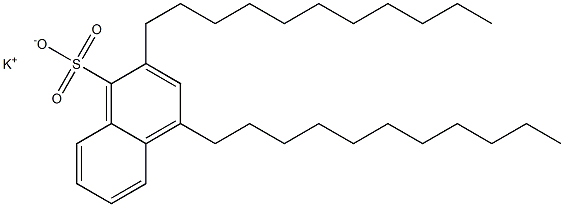 2,4-ジウンデシル-1-ナフタレンスルホン酸カリウム 化学構造式