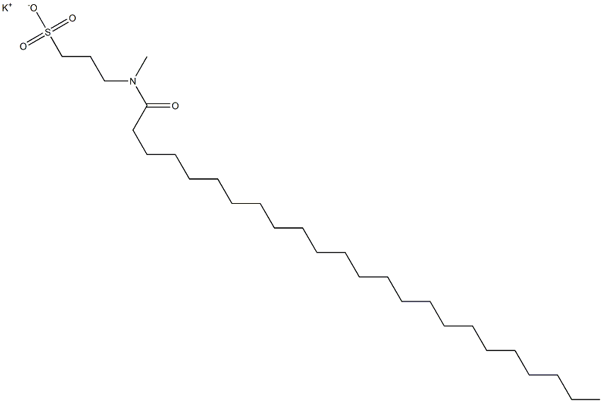 3-[N-(1-Oxotetracosyl)-N-methylamino]-1-propanesulfonic acid potassium salt Structure