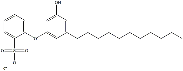 3'-ヒドロキシ-5'-ウンデシル[オキシビスベンゼン]-2-スルホン酸カリウム 化学構造式