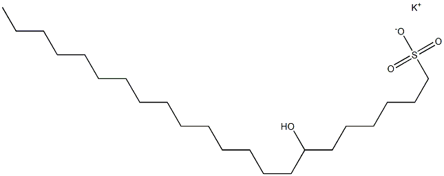 7-Hydroxydocosane-1-sulfonic acid potassium salt Struktur