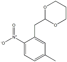 1-ニトロ-2-(1,3-ジオキサン-2-イルメチル)-4-メチルベンゼン 化学構造式