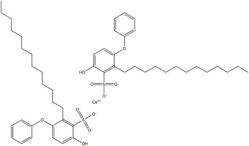 Bis(4-hydroxy-2-tridecyl[oxybisbenzene]-3-sulfonic acid)calcium salt Struktur