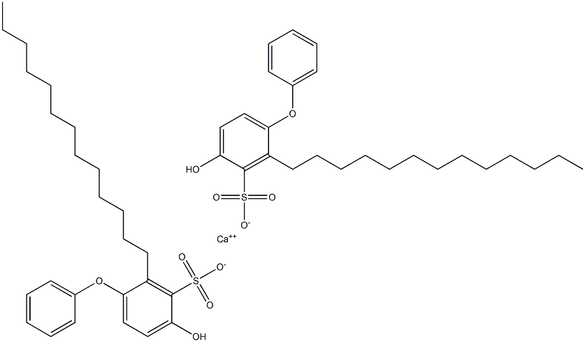 Bis(4-hydroxy-2-tridecyl[oxybisbenzene]-3-sulfonic acid)calcium salt 结构式