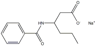 3-ベンゾイルアミノヘキサン酸ナトリウム 化学構造式