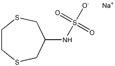 1,4-Dithiepane-6-ylsulfamic acid sodium salt 结构式