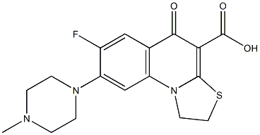 7-Fluoro-1,2-dihydro-8-(4-methyl-1-piperazinyl)-5-oxo-5H-thiazolo[3,2-a]quinoline-4-carboxylic acid|