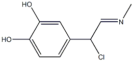 4-[1-Chloro-2-(methylimino)ethyl]-1,2-benzenediol,,结构式