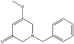 1-Benzyl-5-methoxy-1,2,3,6-tetrahydropyridin-3-one 结构式
