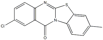 2-Chloro-8-methyl-12H-benzothiazolo[2,3-b]quinazolin-12-one,,结构式