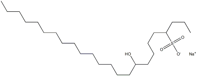 9-ヒドロキシテトラコサン-4-スルホン酸ナトリウム 化学構造式
