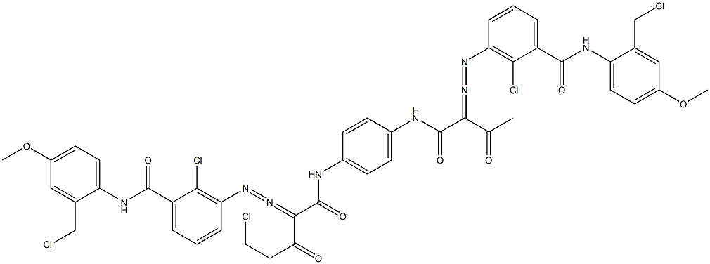  3,3'-[2-(Chloromethyl)-1,4-phenylenebis[iminocarbonyl(acetylmethylene)azo]]bis[N-[2-(chloromethyl)-4-methoxyphenyl]-2-chlorobenzamide]