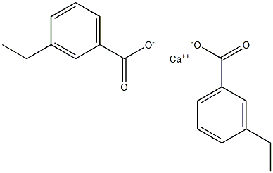 ビス(3-エチル安息香酸)カルシウム 化学構造式