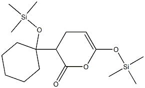 3,4-Dihydro-6-(trimethylsiloxy)-3-[1-(trimethylsiloxy)cyclohexan-1-yl]-2H-pyran-2-one Structure