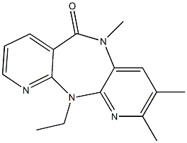 5,11-Dihydro-11-ethyl-2,3,5-trimethyl-6H-dipyrido[3,2-b:2',3'-e][1,4]diazepin-6-one 结构式
