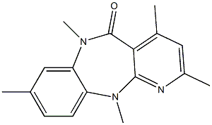  6,11-Dihydro-2,4,6,8,11-pentamethyl-5H-pyrido[2,3-b][1,5]benzodiazepin-5-one