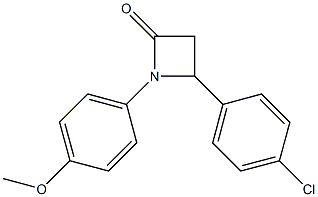 4-(4-Chlorophenyl)-1-(4-methoxyphenyl)azetidin-2-one,,结构式