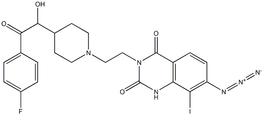 7-Azido-3-[2-[4-[(4-fluorophenylcarbonyl)hydroxymethyl]piperidin-1-yl]ethyl]-8-iodo-2,4(1H,3H)-quinazolinedione|