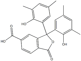 1,3-Dihydro-1,1-bis(2-hydroxy-3,5-dimethylphenyl)-3-oxoisobenzofuran-6-carboxylic acid Structure