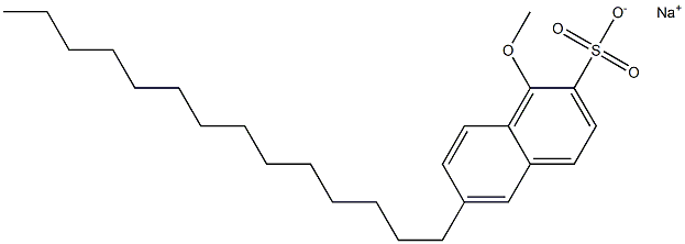 1-メトキシ-6-テトラデシル-2-ナフタレンスルホン酸ナトリウム 化学構造式