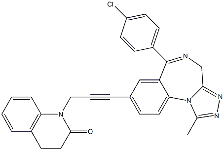 1-Methyl-6-(4-chlorophenyl)-8-[3-[(1,2,3,4-tetrahydro-2-oxoquinolin)-1-yl]-1-propynyl]-4H-[1,2,4]triazolo[4,3-a][1,4]benzodiazepine