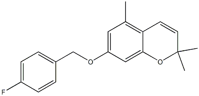 7-(4-Fluorobenzyloxy)-2,2,5-trimethyl-2H-1-benzopyran 结构式