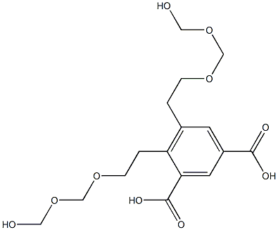 4,5-Bis(6-hydroxy-3,5-dioxahexan-1-yl)isophthalic acid Structure