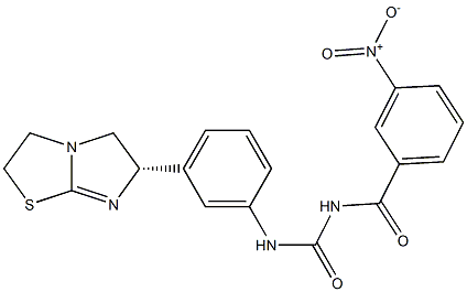 1-(3-Nitrobenzoyl)-3-[3-[[(6S)-2,3,5,6-tetrahydroimidazo[2,1-b]thiazol]-6-yl]phenyl]urea,,结构式