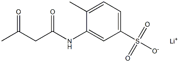 3-(Acetoacetylamino)-4-methylbenzenesulfonic acid lithium salt Structure