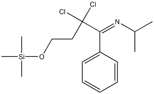 N-Isopropyl-2,2-dichloro-4-(trimethylsilyl)oxy-1-phenylbutan-1-imine Structure