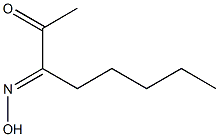 3-(ヒドロキシイミノ)-2-オクタノン 化学構造式