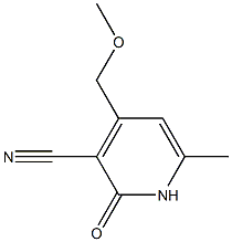 3-シアノ-4-メトキシメチル-6-メチル-2-ピリドン 化学構造式
