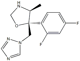 (4S,5R)-5-(2,4-Difluorophenyl)-4-methyl-5-[(1H-1,2,4-triazol-1-yl)methyl]oxazolidine Struktur