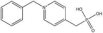 4-(Phosphonomethyl)-1-phenylmethylpyridin-1-ium Struktur
