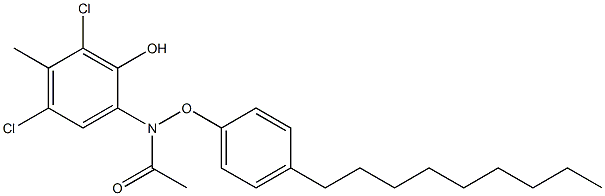 2-(4-Nonylphenoxyacetylamino)-4,6-dichloro-5-methylphenol Struktur