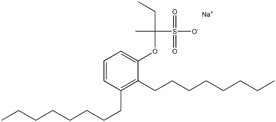 2-(2,3-Dioctylphenoxy)butane-2-sulfonic acid sodium salt 结构式