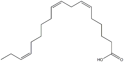 (6Z,9Z,15Z)-6,9,15-Octadecatrienoic acid,,结构式
