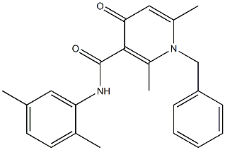 N-(2,5-Dimethylphenyl)-1-benzyl-2,6-dimethyl-4-oxo-1,4-dihydro-3-pyridinecarboxamide Struktur