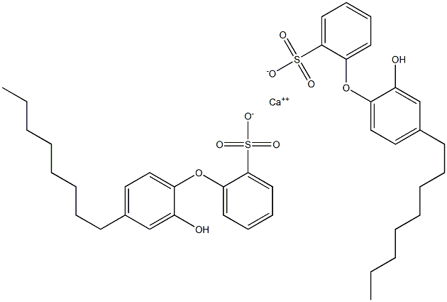 Bis(2'-hydroxy-4'-octyl[oxybisbenzene]-2-sulfonic acid)calcium salt,,结构式