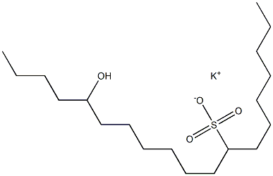 15-ヒドロキシノナデカン-8-スルホン酸カリウム 化学構造式